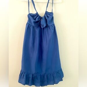 Banana Republic Blue Silk Halter Dress